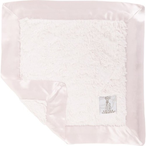 Little Giraffe Luxe Faux Fur Blankie, Pink