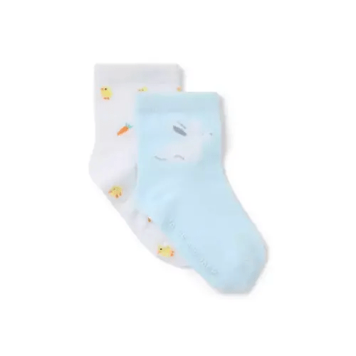 Baby White Chicken And Light Blue Bunny Baby Bunny And Chick Sock 2-Pack by Janie and Jack