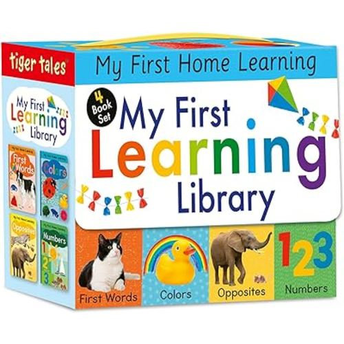 My First Learning Library 4-Book Boxed Set: Includes First Words, Colors, Opposites, and Numbers (My First Home Learning)