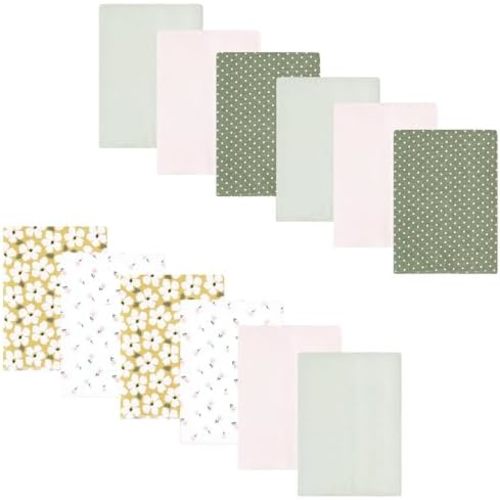 Luvable Friends Hudson Baby Flannel Burp Cloths 12pk Set