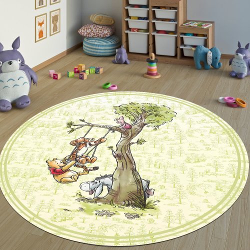 Winnie Rug,Round Rug,Kids Room Rug,Baby Room Rug,Custom Rug,Movie Rug,Cute Rug,Nursery Rug,Cartoon Rug,Area Rug,Kids Room Decor, Bedroom Rug