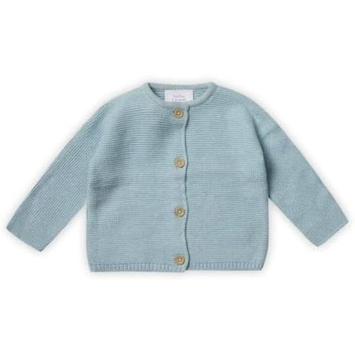 Stellou & friends 100% Cotton Baby Cardigan, Long Sleeve Knit Sweater for Kids, Unisex Tops for Infant, for Children 0-6 Yrs