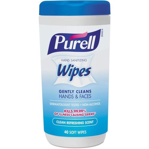 Purell Hand Sanitizing Wipes, Clean Refreshing Scent, 40 Count Hand Wipes Canister (Pack of 6) - 9120-06-CMR