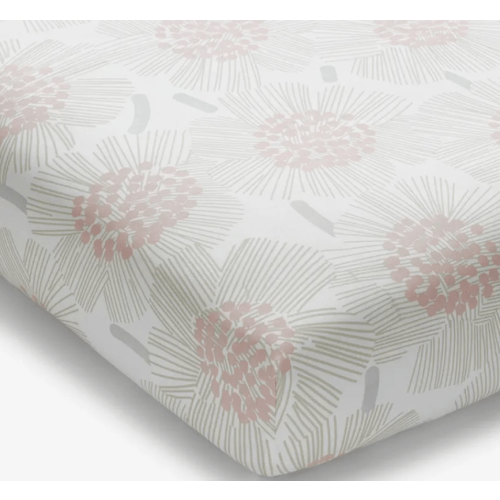 Flower Burst Classic Cool Organic Cotton Percale Fitted Crib Sheet