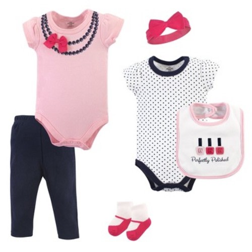 Little Treasure Baby Girl Layette 6-Piece Set, Polished, Size: 0-3 months