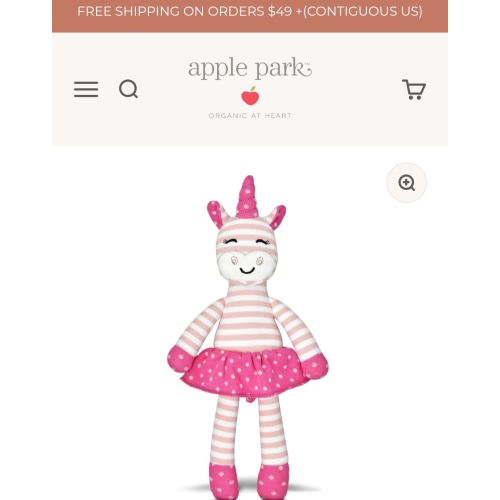 Tiny Dancing Unicorn - Pink Stripe