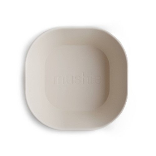 Mushie Square Dinner Bowl, Color: Ivory