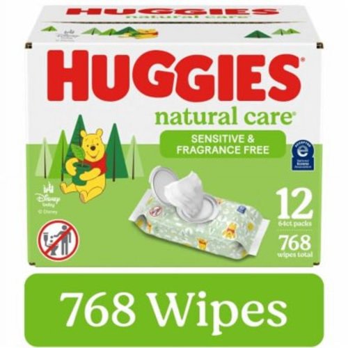 Huggies Natural Care Unscented Sensitive Baby Wipes