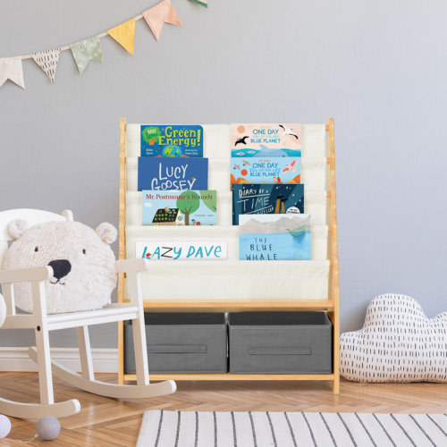 Alleine 30.7'' H X 24.6'' W Solid Wood Book Display