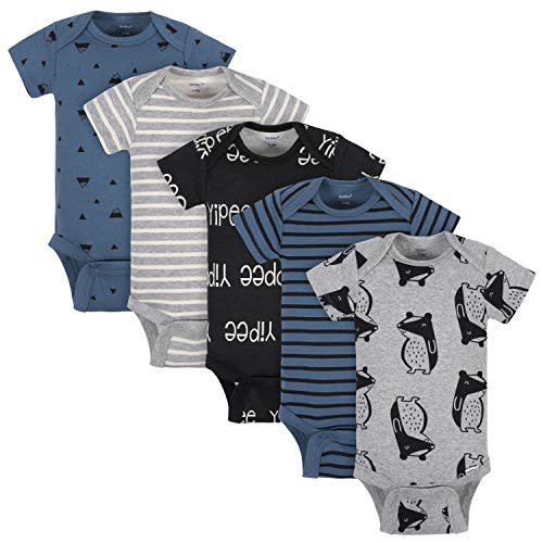 Grow by Gerber baby-boys 5-pack Short-sleeve Onesies Bodysuits