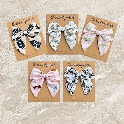 Star Wars hair bows,Baby Grogu hair bows, Baby Yoda, Star Wars for girls