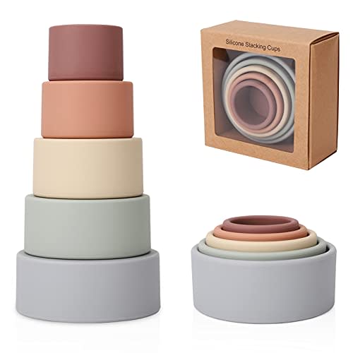 Silicone Stacking Cups Toys for Babies