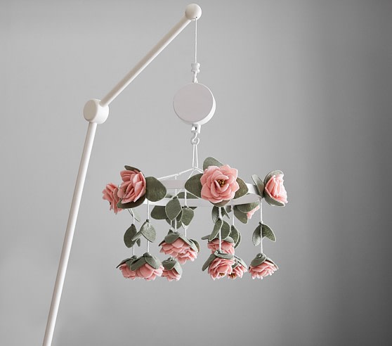 Pottery Barn Kids Crib Mobile - Felted Roses