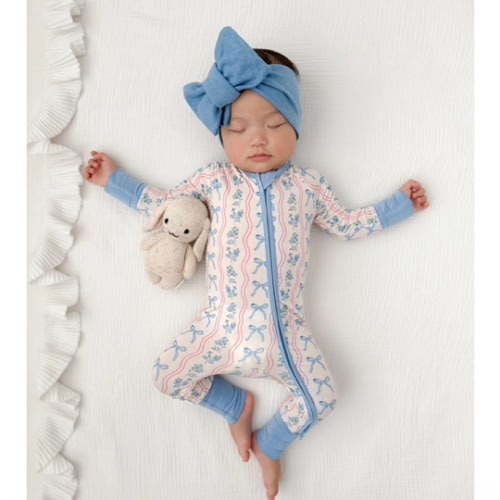 Amelia Bow Zipper Romper – In my Jammers