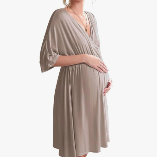 Ekouaer 3 in 1 Labor/Delivery/Hospital Gown Maternity Dress Nursing Nightgown Sleepwear for Breastfeeding