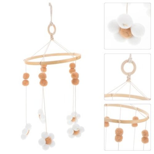 Worgeous Flower Baby Mobile For Crib Boho Daisy Floral Nursery Baby Mobile Decorative Mobiles Toy For Bassinet Crib Accessories For Children Toddler