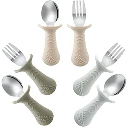 Toddler Fork and Spoon Utensil Set, 6 Pack