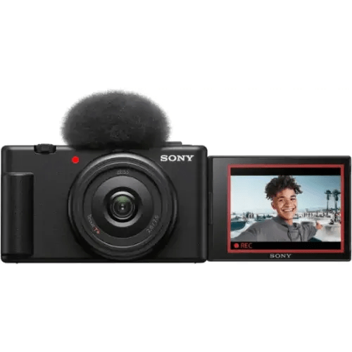 Sony - ZV-1F Vlog Camera for Content Creators and Vloggers - Black