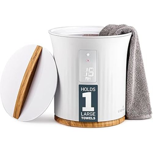 Live Fine Towel Warmer | Bucket Style Luxury Heater with LED Display, Adjustable Timer, Auto Shut-Off | Fits 40” x 70” Oversized Towel