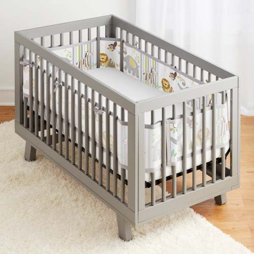Breathable™ Mesh Liner for Full-Size Cribs, Classic 3mm Mesh, Safari Fun Too (Size 4FS Covers 3 or 4 Sides)