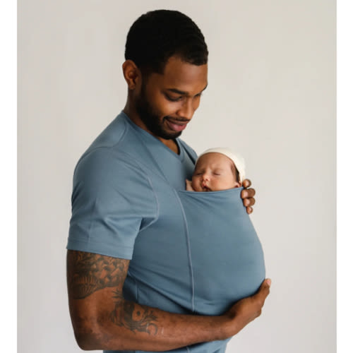 Lalabu Dad Shirt | Original Babywearing T-Shirt with Kangaroo Pouch | Baby Wrap Carrier for Newborns & Infants | Baby Wrap Carrier for Newborns | Essential for new Dads