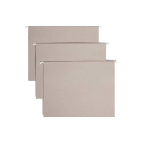 Smead Hanging File Folders, Letter Size, Gray, Box Of 25 Folders