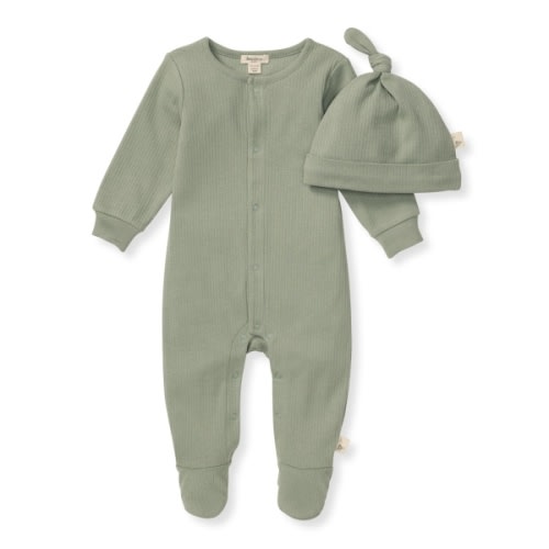 Ribbed Jumpsuit & Hat Set - Spanish Purple