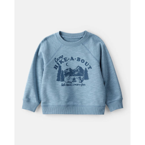 Toddler Boy Camping French Terry Pullover Sweatshirt - Blue - Carter's | Carter's