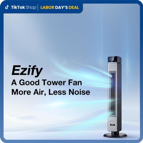 Tower Fan for Bedroom, 40 inch Standing Fan with 25ft/s Velocity, - TikTok Shop