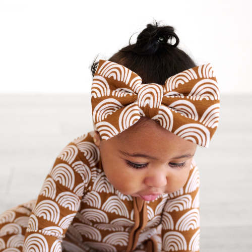 Rust Rainbows Luxe Bow Headband - Little Sleepies