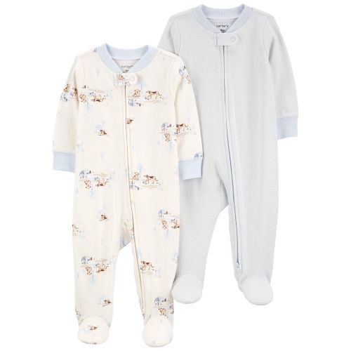 Baby 2-Pack 2-Way Zip Sleep & Plays - Carter's | Carter's