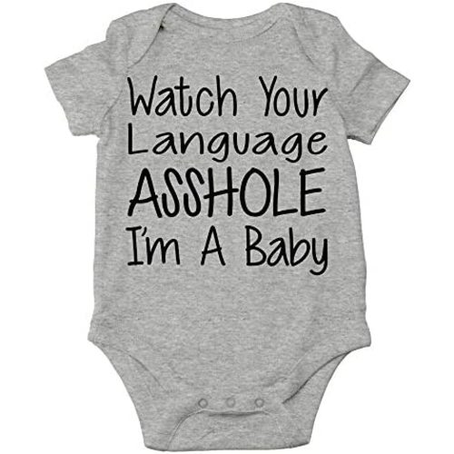 CBTwear Watch Your Language I’m a Baby - Baby Bodysuit Adorable Romper Clothing Cute Boy Girl Unisex