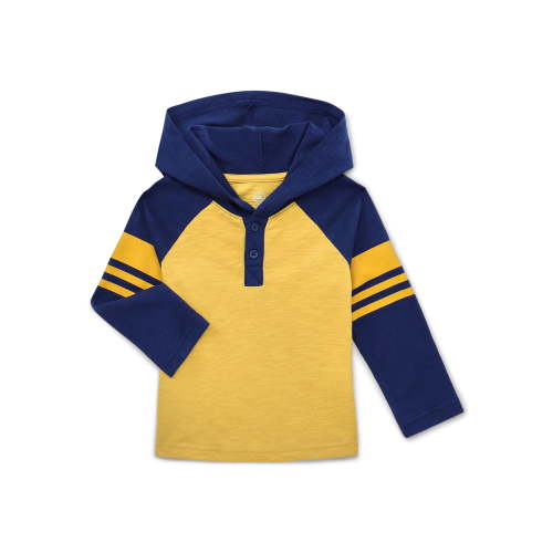 Wonder Nation Toddler Boys Hooded Tee with Long Sleeves, Sizes 12M-5T