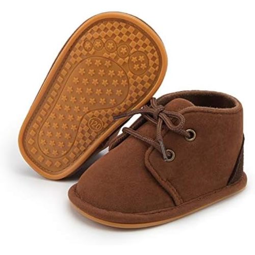 Baby Boys Girls Booties Fleece Anti-Slip Soft Sole Boots Toddler First Walker Warm Shoes