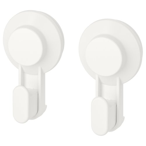 TISKEN Hook with suction cup - white