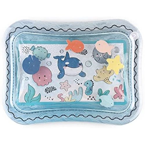 The Peanutshell Sealife Water Play Mat | Inflatable Sensory Development Toy & Tummy Time Mat
