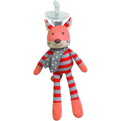 Apple Park Organic Farm Buddies - Frenchy Fox Pacifier Buddy, Baby Toy for Newborns and Infants - Hypoallergenic, 100% Cotton