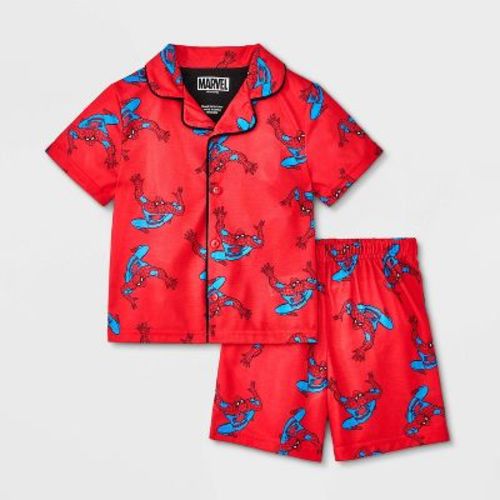 Toddler Boys' 2pc Spider-Man Coat Pajama Set - Red 5T