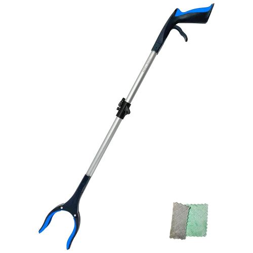 Reacher Grabber Tool, Foldable Trash Picker Grabber, Trash Gripper, Garden Nabber, Litter Picker, Extended Grabber （Blue)