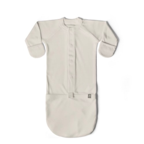 Goumikids Bamboo Organic Cotton Convertible Baby Gown, Size: 0-3m