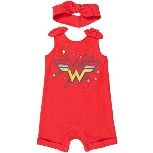 DC Comics Justice League Wonder Woman Sleeveless Romper & Headband Set