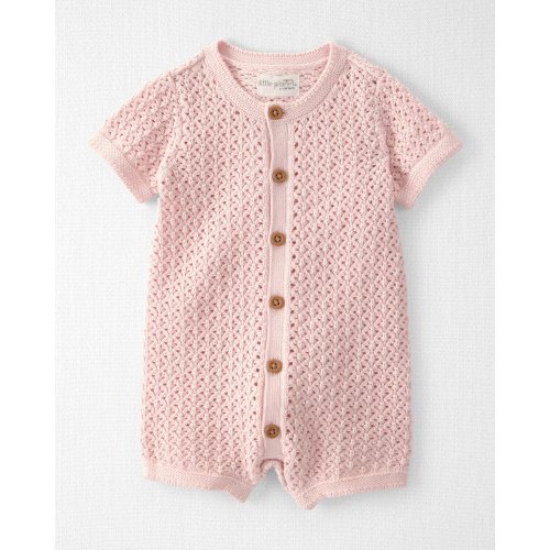 Baby Girl Organic Cotton Sweater Knit Romper - Little Planet | Carter's - 9 - 12 months