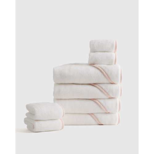 Organic Turkish Cotton Baby Bath Bundle 8-Pack in Soft Pink