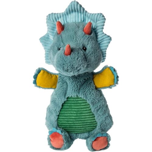 Mary Meyer Pebblesaurus Lovey Soft Toy, Blue Triceratops Dinosaur, 13-Inches