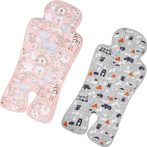 Pinkunn 2 Pcs Gel Car Seat Cooler Pad Summer Chair Ice Cushion Breathable Car Seat Pad Summer Cooler Seat Cushion Multifunctional Ice Mat for Stroller Baby Dining Chair, Safety Seat(Forest, Animal)