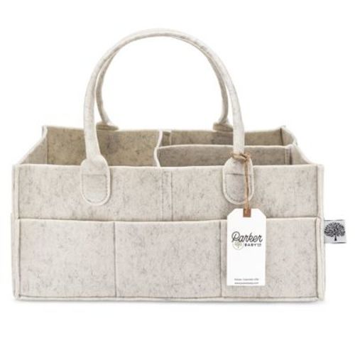 Parker Baby Co. Felt Diaper Caddy Large - White