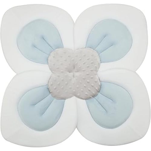 PandaEar Baby Lotus Bath Flower Pad for Infant Newborn| Soft Baby Flower Bath Petals for Sink Bathtub Essentials Shower Gift (Blue)