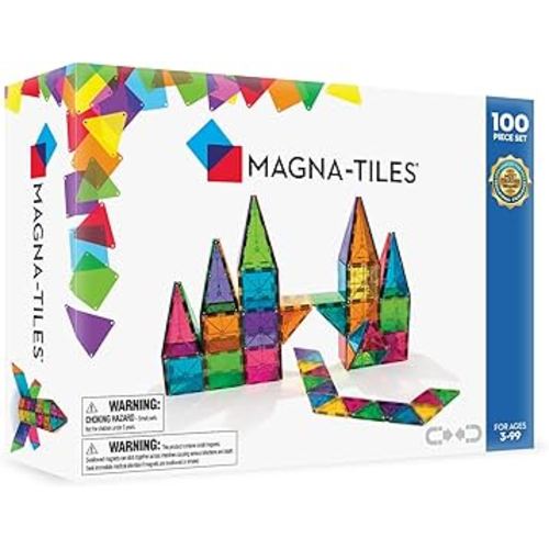 MAGNA-TILES Classic 100-Piece Magnetic Construction Set, The ORIGINAL Magnetic Building Brand