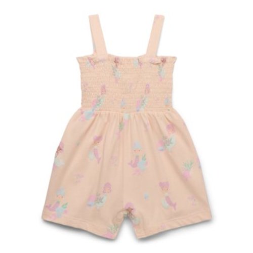 Garanimals Baby Girls Print Smocked Romper, Sizes 0M-24M
