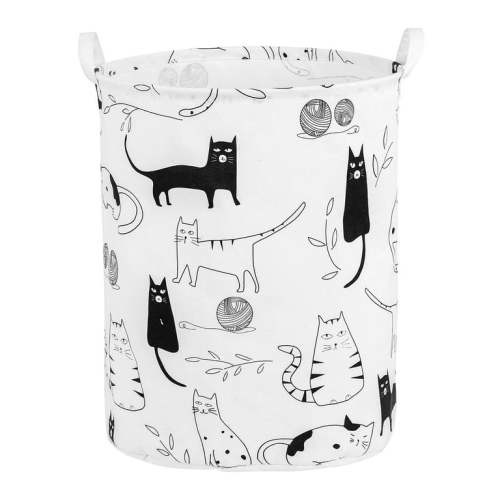 Collapsible Waterproof Pattern Home decor Laundry Hamper Dirty Clothes Laundry Basket in Bathroom Laundry Bag Toy Organizer(CAT)